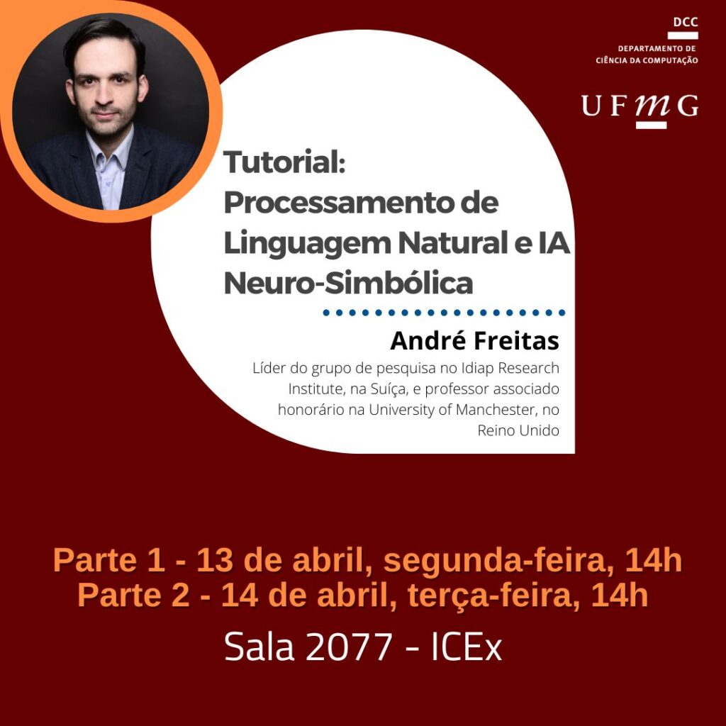 Além dos LLMs: DCC promove tutorial com especialista internacional sobre o futuro do PLN com IA neuro-simbólica