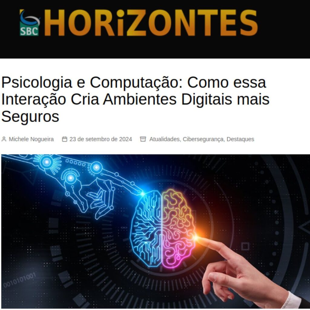 Professor do DCC publica artigo no SBC Horizontes e discute a interação da Psicologia com a Computação