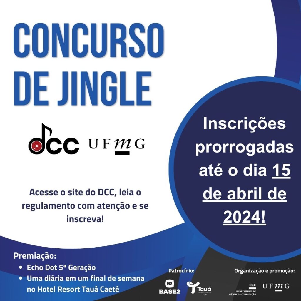 Inscrições abertas para o Concurso Jingle DCC/UFMG, participe!