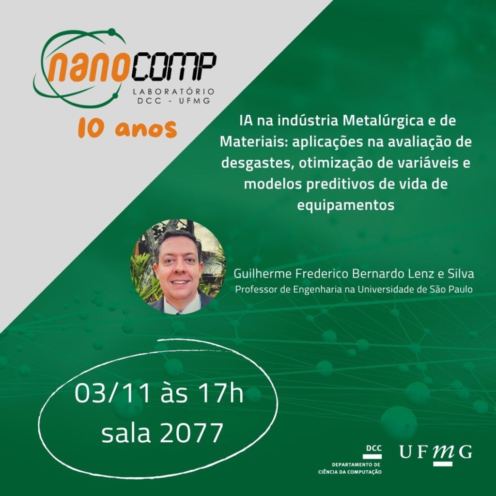 IA na indústria Metalúrgica e de Materiais é tema de palestra no DCC