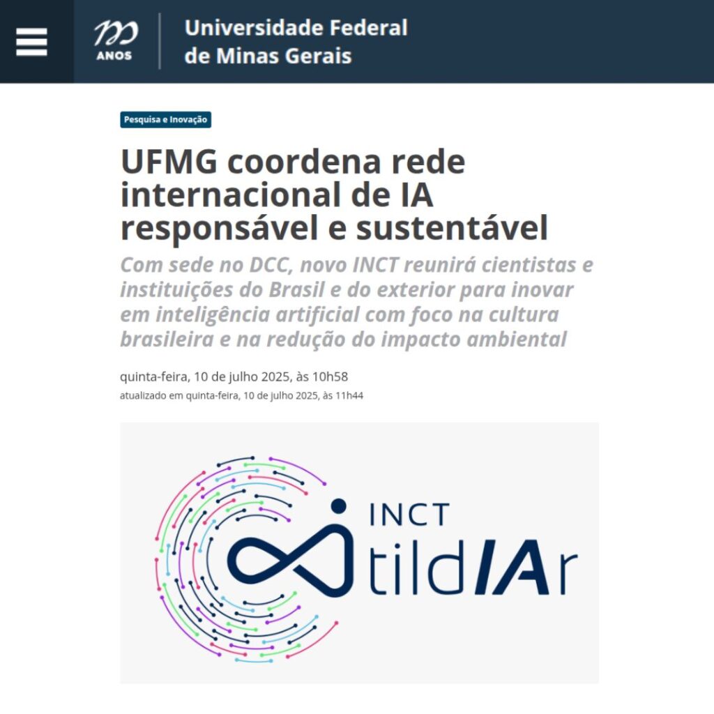 UFMG coordena rede internacional de IA responsável e sustentável