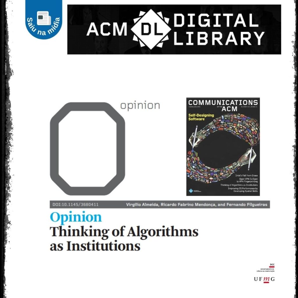 Virgílio Almeida, professor do DCC/UFMG, publica artigo em uma das revistas mais prestigiadas mundialmente na área da Computação