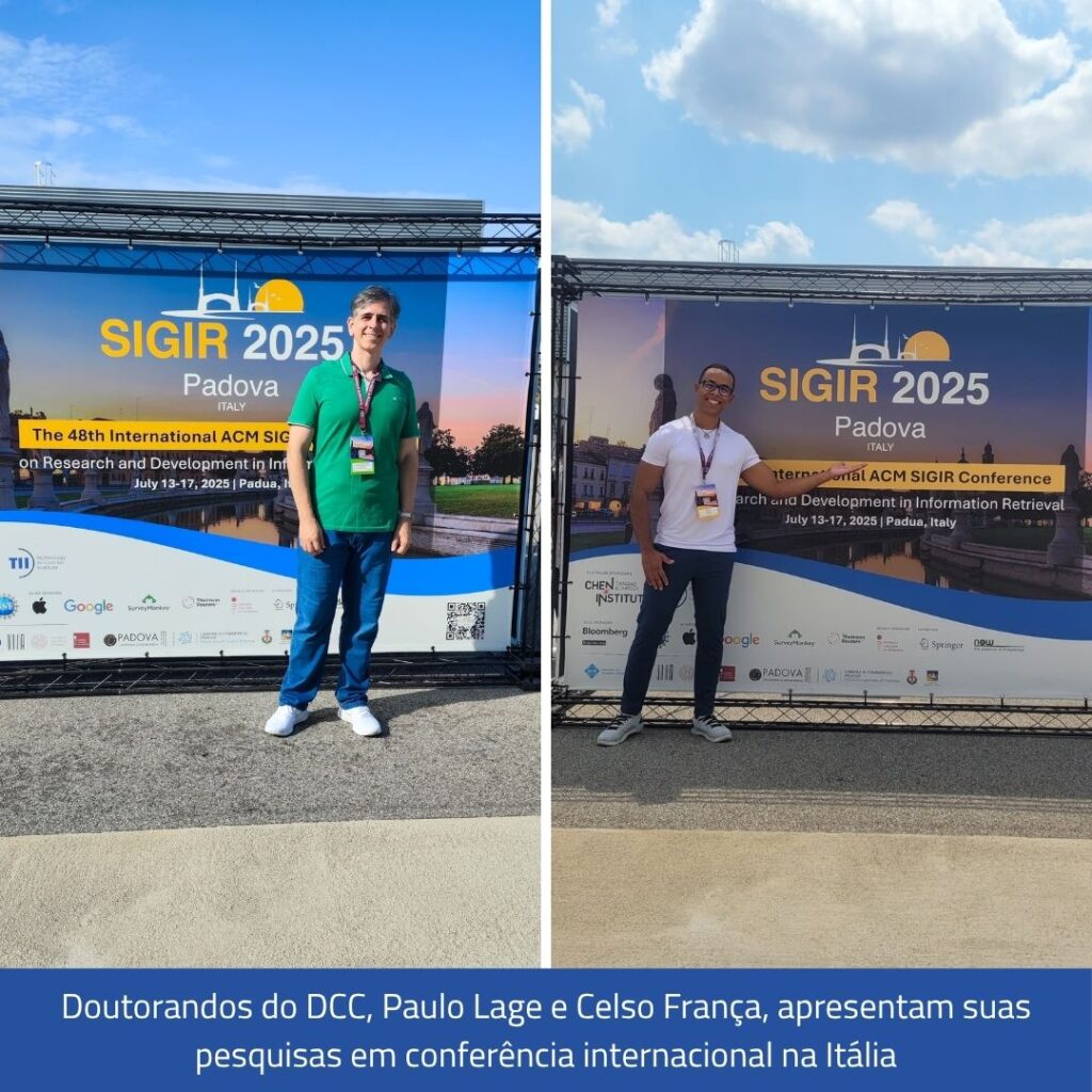 Doutorandos do DCC apresentam pesquisas em conferência internacional na Itália
