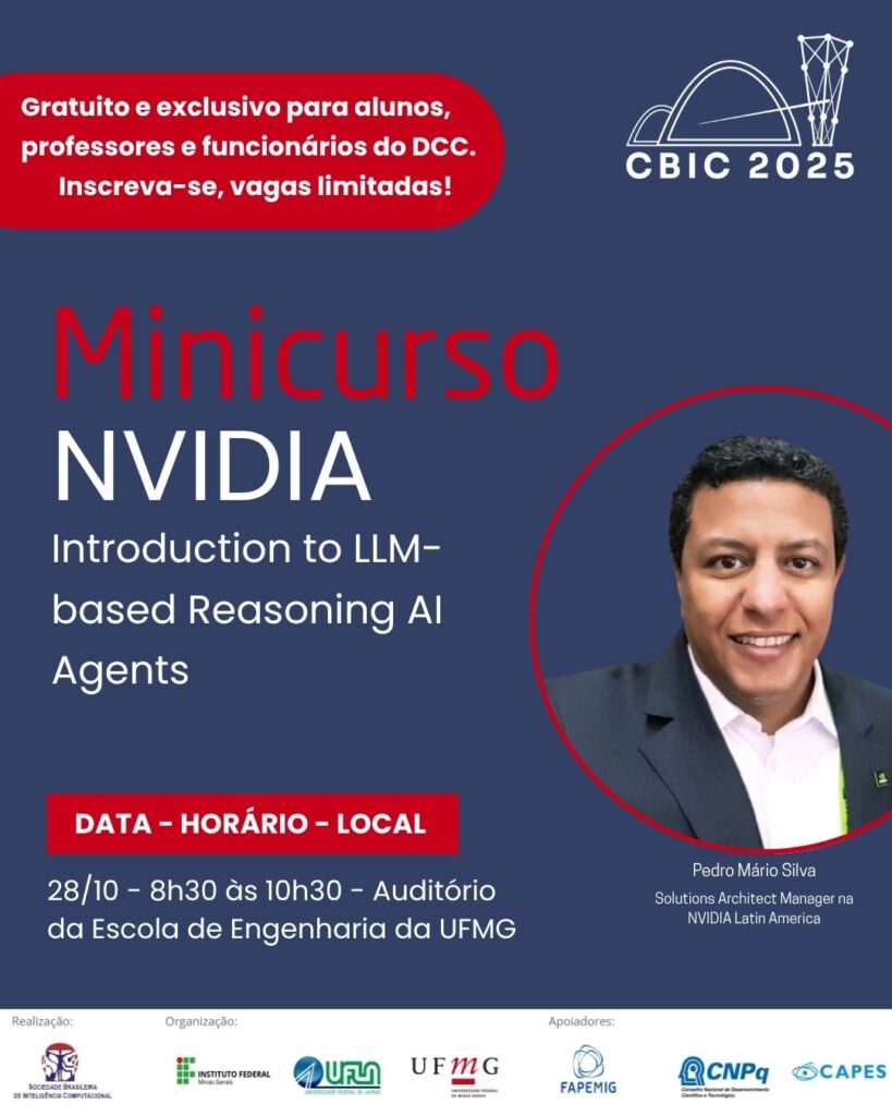 Congresso Brasileiro de Inteligência Computacional oferece minicurso gratuito e exclusivo para o DCC
