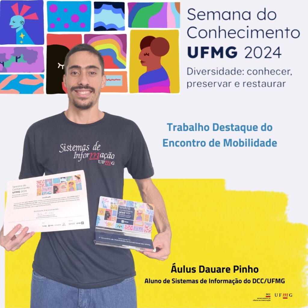 Aluno do curso de Sistemas de Informação do DCC é destaque na Semana do Conhecimento da UFMG