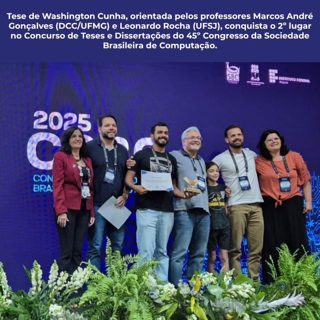 Pesquisa de doutorado no DCC/UFMG conquista 2º lugar em congresso internacional