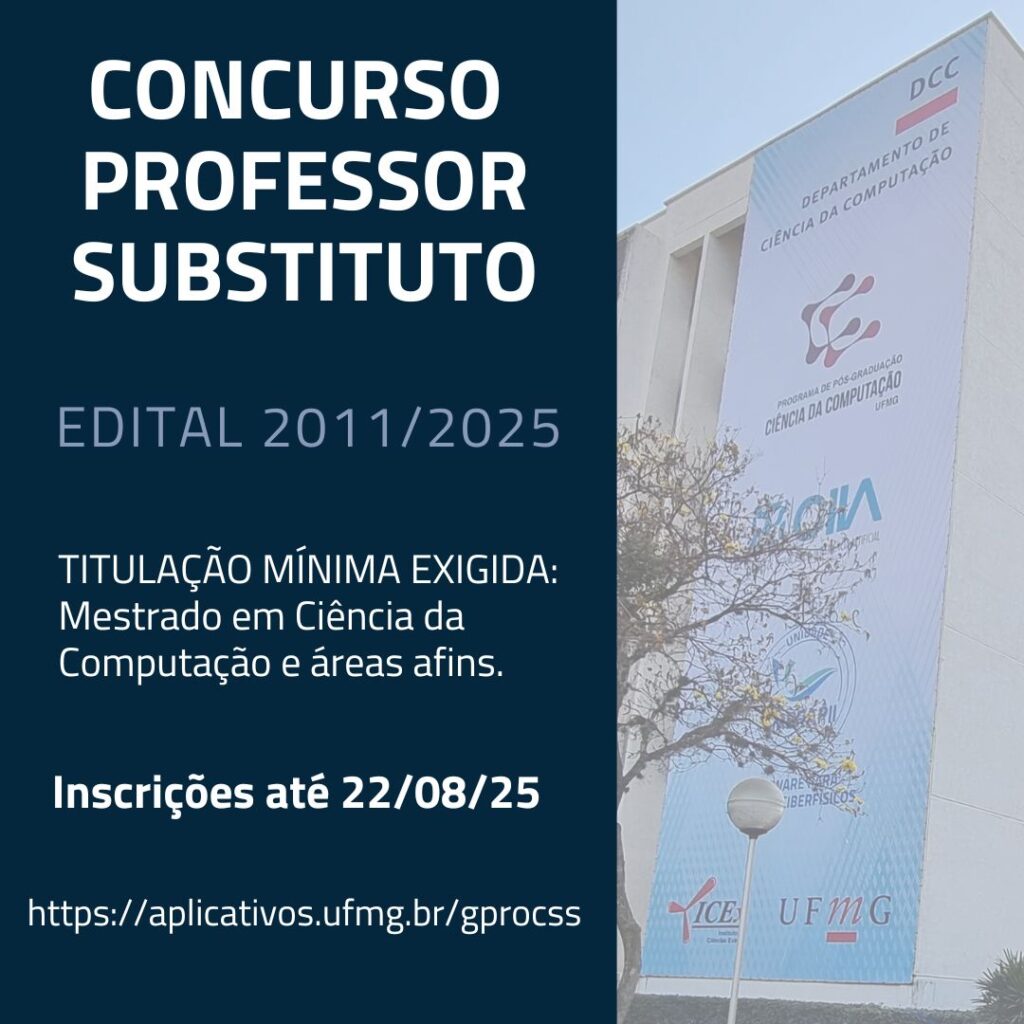 Concurso para professor substituto do DCC – Edital 2011/2025